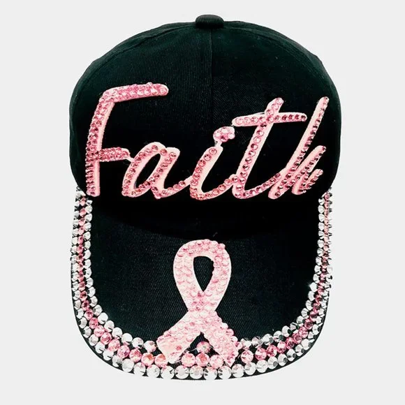 Accessories | Bling Pink Ribbon Faith Adjustable Baseball  display picture 1